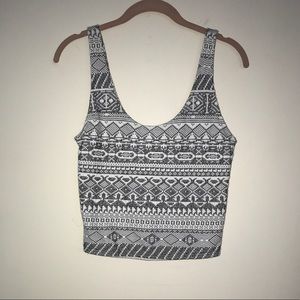 Hollister tribal print knit crop top